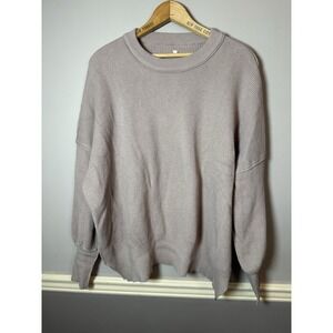 Shein Sweater Womens S Small taupe Knitted Oversized